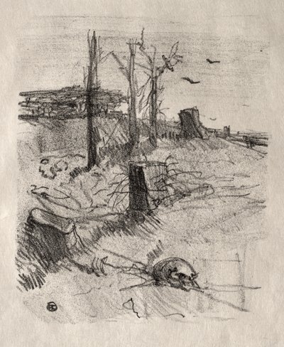 ガリシアの墓地 作： Henri de Toulouse-Lautrec