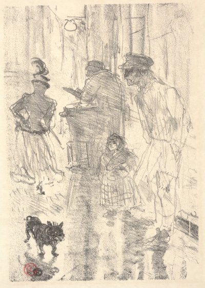 顔（リト） 作： Henri de Toulouse Lautrec