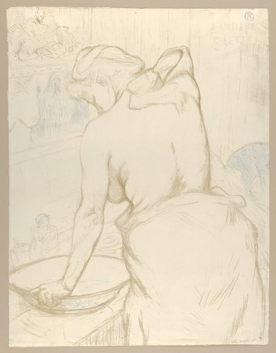 『Elles』誌掲載の「洗濯」 作： Henri de Toulouse-Lautrec