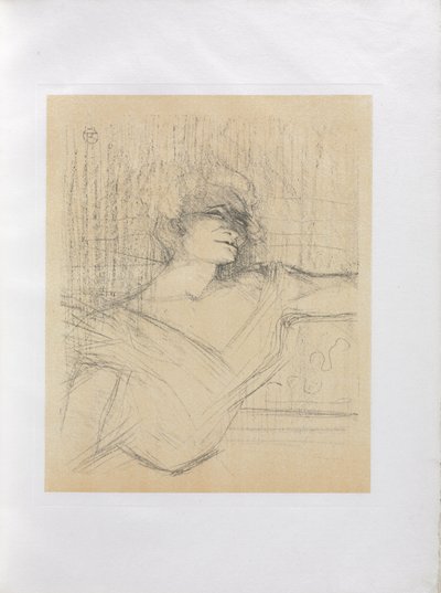 Yvette Guilbert-English シリーズ: 接着剤で 作： Henri de Toulouse-Lautrec