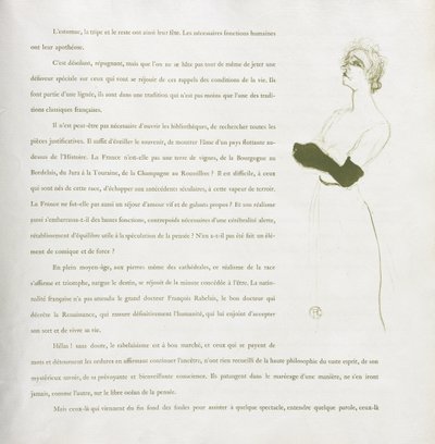 イヴェット・ギルベール-フレンチ シリーズ: No. 10 作： Henri de Toulouse-Lautrec
