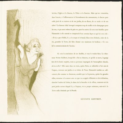 イヴェット・ギルバート 作： Henri de Toulouse-Lautrec