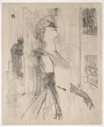 イヴェット・ギルベール：オン・ステージ 作： Henri de Toulouse-Lautrec