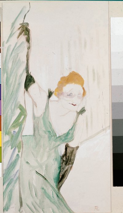 イヴェット・ギルベールが聴衆に挨拶 作： Henri de Toulouse Lautrec