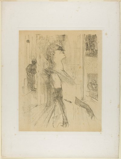 ステージ上のイヴェット・ギルバート, from イヴェット・ギルバート 作： Henri de Toulouse-Lautrec