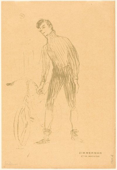 ジマーマンと彼の機械 作： Henri de Toulouse-Lautrec