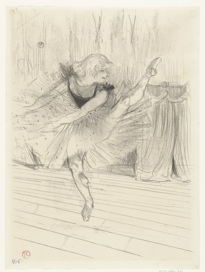 Portret van danseres アイダ・ヒース アイダ ヒース イングリッシュ ダンサー 作： Henri de Toulouse Lautrec (signed by artist)