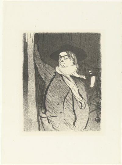 歌手でコメディアンの Aristide Bruant の肖像 ル・カフェ・コンサート（連載タイトル） 作： Henri de Toulouse Lautrec (signed by artist)