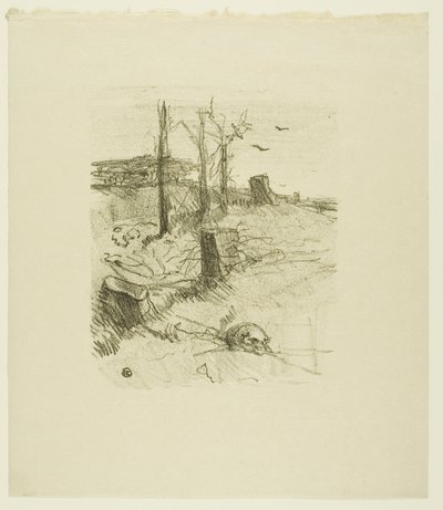 Au Pied du Sinaï より、ガリシアの墓地 作： Henri de Toulouse Lautrec