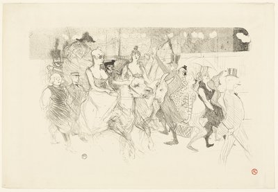 ムーランルージュでのガライブニング 作： Henri de Toulouse Lautrec