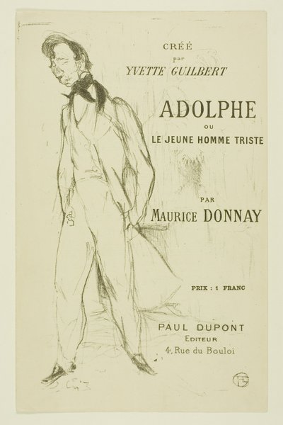 アドルフ ― 悲しい若者 作： Henri de Toulouse Lautrec
