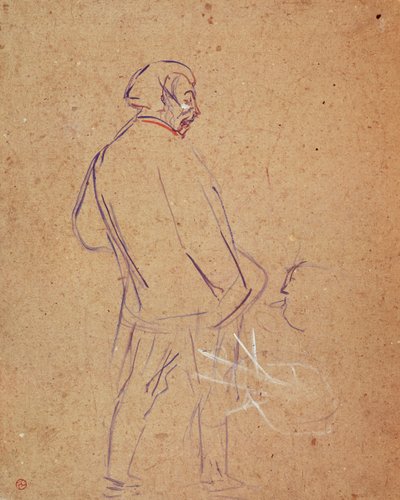 キャバレーで歌うAristide Bruant氏 作： Henri de Toulouse Lautrec