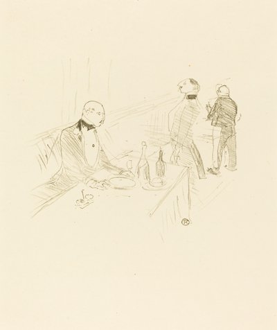 ハウス オブ ゴールド ア ラ メゾン ドールにて、1897 年。 作： Henri de Toulouse Lautrec