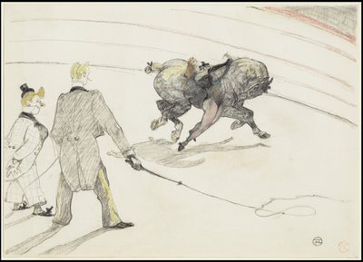 サーカスで：アクロバット、1899年 作： Henri de Toulouse Lautrec