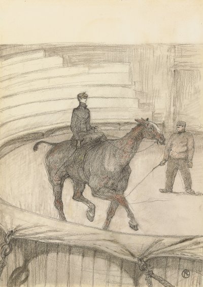 サーカスで：リハーサル;サーカスで：反復作業、1899 作： Henri de Toulouse Lautrec