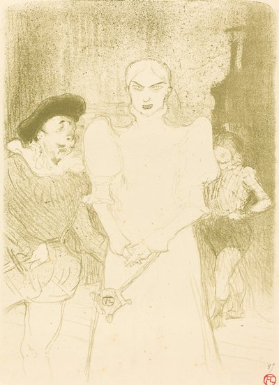 オペラ座にて：「ファウスト」のカロン夫人 作： Henri de Toulouse Lautrec