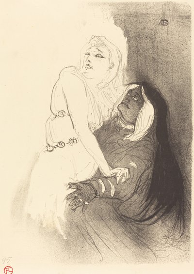 ルネッサンスで: サラ・ベルナール in Phedre A la Renaissance: Sarah Bernhardt dans..., 1893. 作： Henri de Toulouse Lautrec
