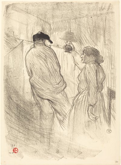 テアトル・リブレにて: 心配するアントワーヌ Au Théatre-Libre: 心配するアントワーヌ, 189 作： Henri de Toulouse Lautrec