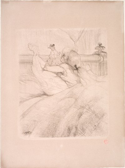 ベッドで 作： Henri de Toulouse Lautrec