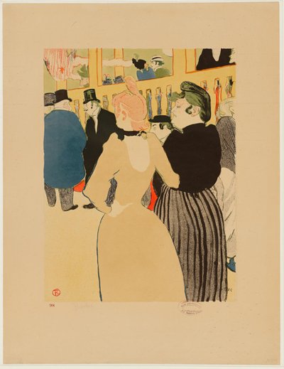ムーラン・ルージュで、ラ・グールと彼女の妹 作： Henri de Toulouse Lautrec