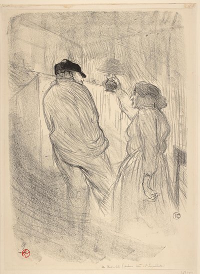 フリーシアターで、アントワーヌの心配 作： Henri de Toulouse Lautrec