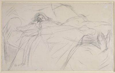 ベッドで、1896年頃 作： Henri de Toulouse Lautrec