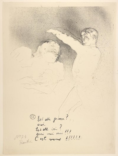 バラエティ、ミス・レンダー、ブラッスールで 作： Henri de Toulouse Lautrec