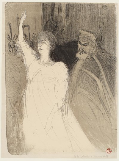 バルテとムネ＝シュリー、アンティゴネにて 作： Henri de Toulouse Lautrec