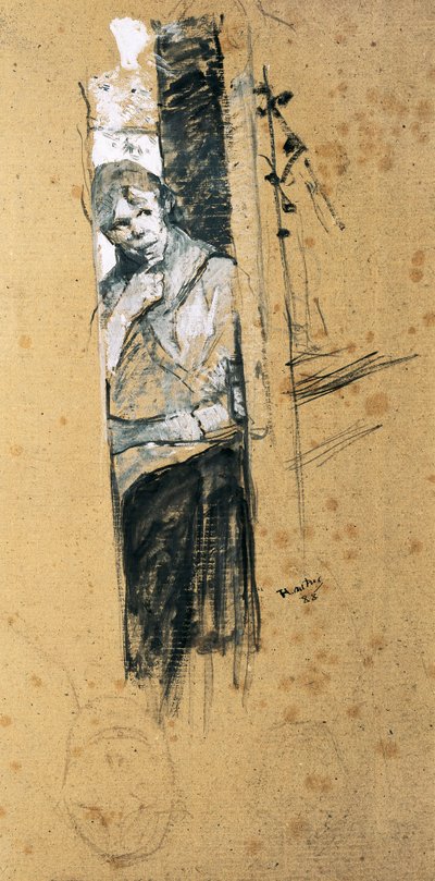 舞台裏 作： Henri de Toulouse Lautrec