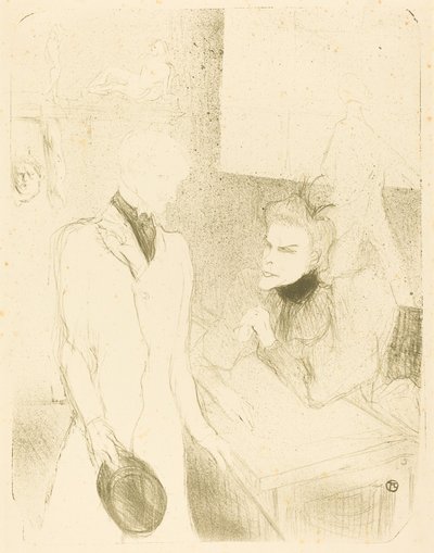「カボタン」のブランデスとル・バルジー 作： Henri de Toulouse Lautrec