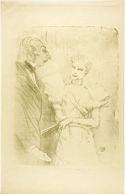 レ カボタンのブランデスとルロワール 作： Henri de Toulouse Lautrec