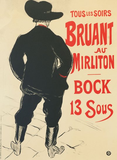 ミルリトンのスズメ、1893年。 作： Henri de Toulouse Lautrec