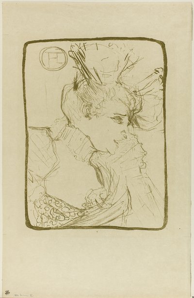 マドモアゼル・マルセル・レンダーの胸像 作： Henri de Toulouse Lautrec