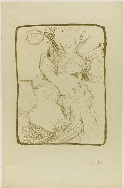 マドモアゼル・マルセル・レンダーの胸像 作： Henri de Toulouse Lautrec