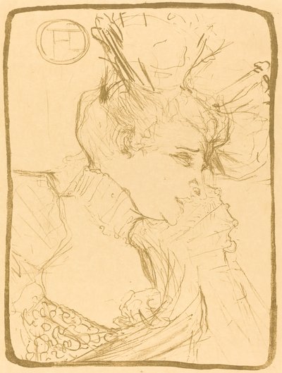 ムレの胸像。 Marcelle Lender (Mlle. Marcelle Lender、バスト) 作： Henri de Toulouse Lautrec