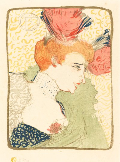ムレの胸像。 マルセル・レンダー・ミレ。 マルセル・レンダーの胸像、1895 年。 作： Henri de Toulouse Lautrec