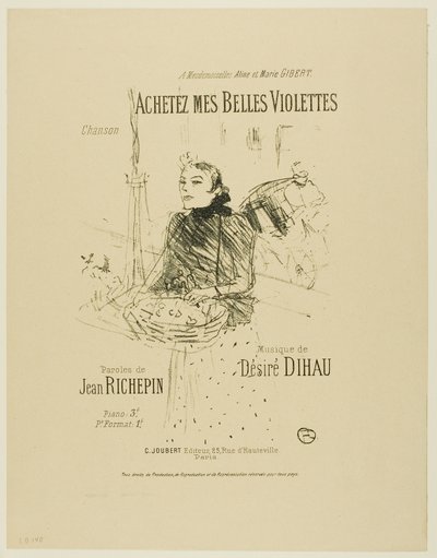 Desiré Dihau の Melodies から、My Pretty Violets を購入する 作： Henri de Toulouse Lautrec