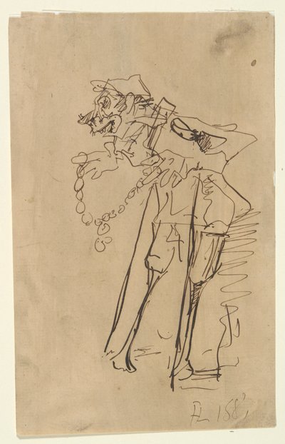 飾りを持った兵士の似顔絵 作： Henri de Toulouse Lautrec
