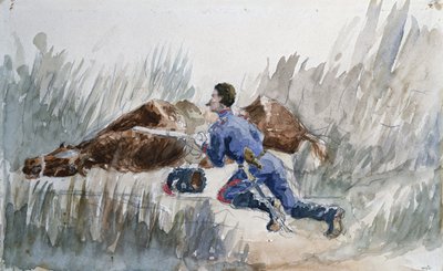 騎兵作戦、1881年 作： Henri de Toulouse Lautrec
