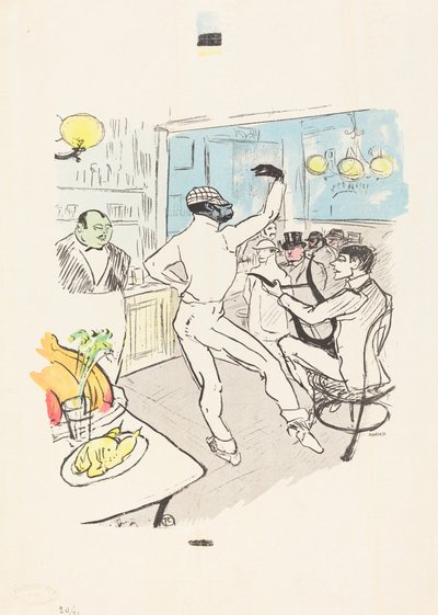 アキレ・バーで踊るショコラ 作： Henri de Toulouse Lautrec