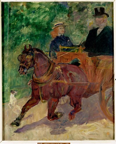 カートに装着したコブ、1900 作： Henri de Toulouse Lautrec