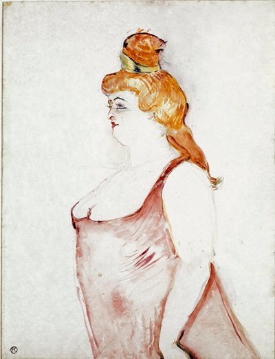 美しきヘレネ』のコキュート。アンリ・ド・トゥールーズ＝ロートレックのドローイング（Toulouse Lautrec 作： Henri de Toulouse Lautrec