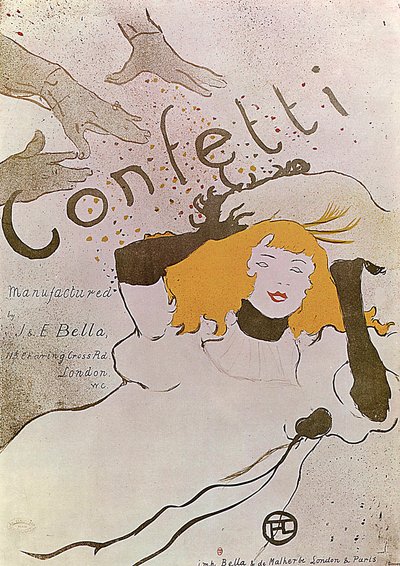 紙吹雪、1893。 作： Henri de Toulouse Lautrec