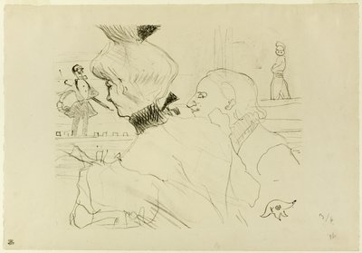 カフェコンサートのカップル 作： Henri de Toulouse Lautrec
