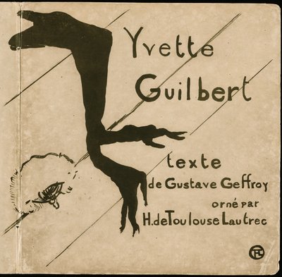 イヴェット・ギルバートのカバー 作： Henri de Toulouse Lautrec