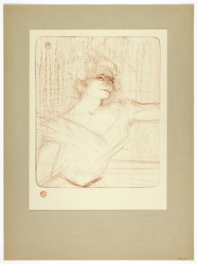 接着剤で、イヴェット・ギルバートのプレート2 作： Henri de Toulouse Lautrec