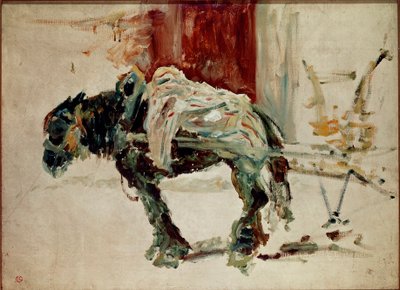 Celeyranへの娘の馬。アンリ・ド・トゥールーズ=ロートレックによる絵画 作： Henri de Toulouse Lautrec