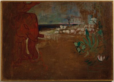 「テラコッタワゴン」のインドの装飾、作品の劇場の装飾のモデル、1894 作： Henri de Toulouse Lautrec