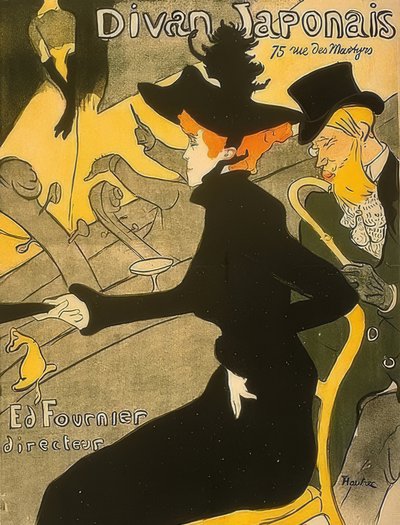 日本のソファ。 1892-94 作： Henri de Toulouse Lautrec