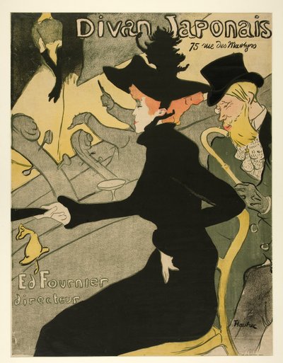 日本のソファー、パブ。 1892 作： Henri de Toulouse Lautrec